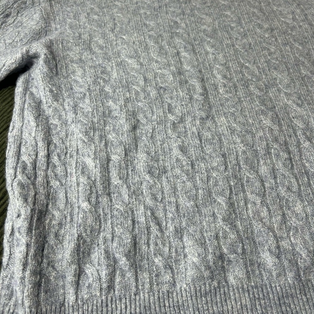 Jack Wills Heather Gray Cable Knit Merino Wool Sweater- Women’s Medium - Picture 11 of 11